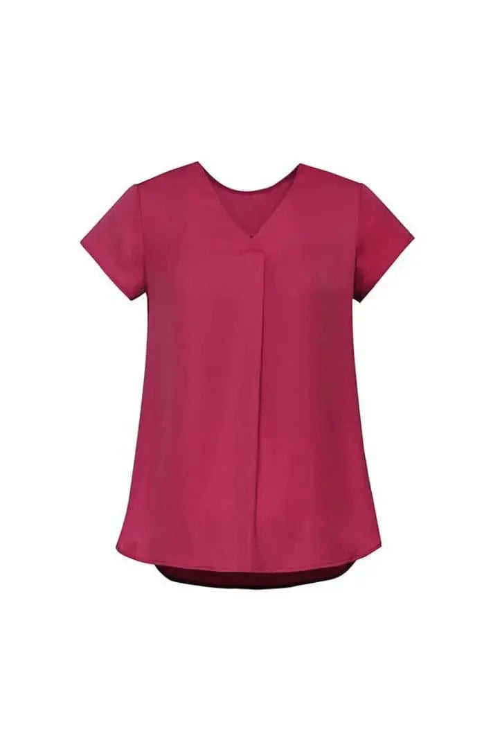 Biz Corporates Kayla V-Neck Pleat Blouse RB967LS - Flash Uniforms